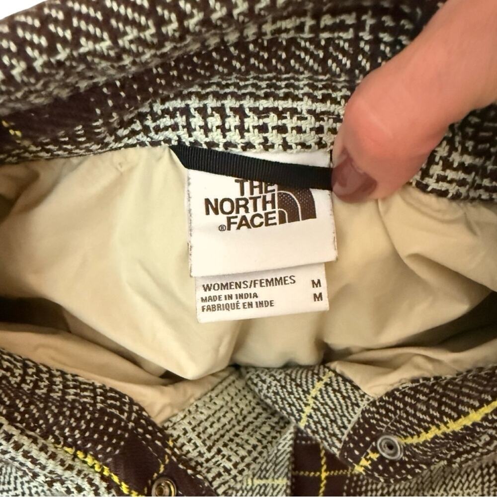 The North Face Valley Twill Plaid Shacket | Misty‎ Sage Utility Jacket Women’s M - Picture 7 of 8